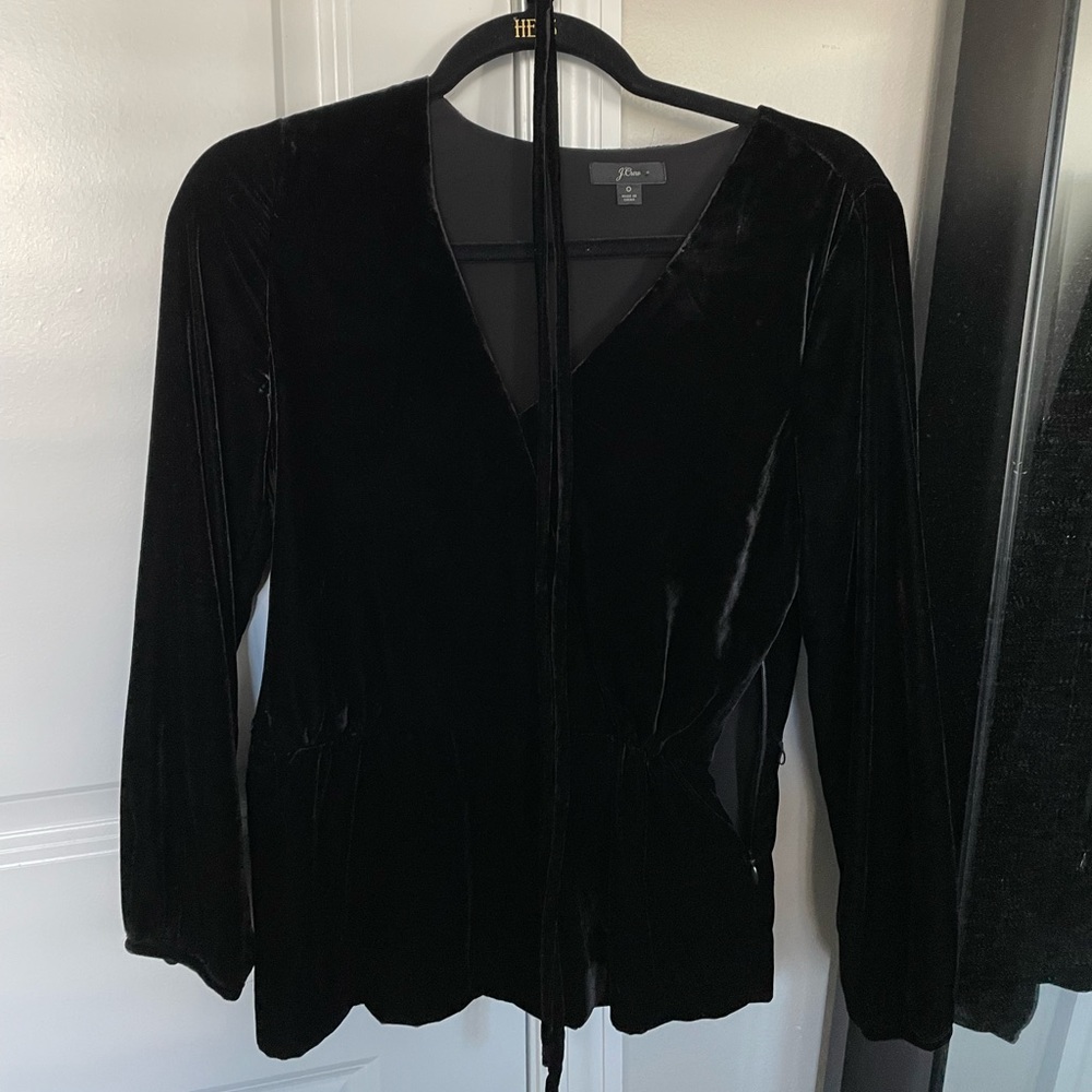 Jcrew Velvet Blouse